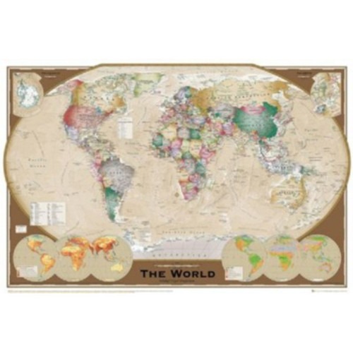 159752(GN0532) World Map - Triple View 월드맵 트리플뷰 포스터